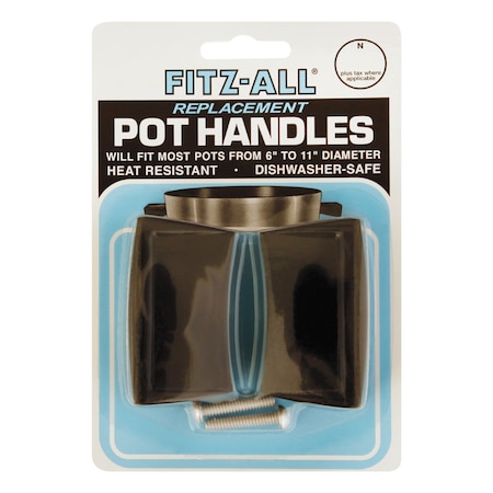 Tops Fitz-All Plastic Replacement Pot Handles Black, PK2 55710